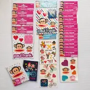 Paul Frank Temporary Tattoos Monkey Note Cards Magnets Supplies Lot Retro 2012