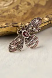 Mauve Bee Brooch - Mauve
