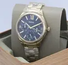 NEW AUTHENTIC FOSSIL RYE MULTIFUNCTION GOLD BLUE CHRONOGRAPH WOMEN BQ3964 WATCH