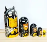 Nesting Russian dolls Batman 10 cm.. Hand made