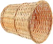Levemolo Flower Holder Storage Basket Hand-Woven Round Wicker Baskets for Indoor Décor