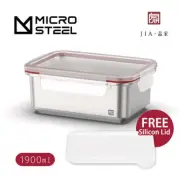 JIA - Microwave Safe Stainless Steel Food Container with FREE Silicon Lids Bu...