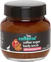 mCaffeine Coffee Sugar Body Scrub with Pomegranate - Body Wash Reduces Scars - Nourishing Blend of Coffee and Brown Sugar - All Skin Types - 8.82 oz