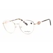 New FERRAGAMO SF-2220R 770 Rose Gold Eyeglasses 55/18/140