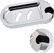 Soap Dish for Shower Bar - Adjustable Shower Bar Shower Soap Holder for Shower Bar, Kitchen, Bathroom 25mm Hole (Silver, 1 Pieces)