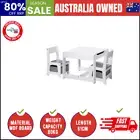 Kids Table and Chairs Set Activity Play Study Desk w/ Toys Storage Box Grey
