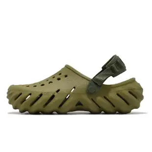 【Crocs】洞洞鞋 Echo Clog 男鞋 女鞋 蘆薈綠色 波波克駱格 涼拖鞋 休閒鞋 卡駱馳(2079373UA)