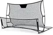 Everfit Soccer Net, 1.2m Wide Portable Rebounder Football Goal Nets Practice Sports Training Netting Screen Backyard Indoor Outdoor Camping Equipment, with Carry Bag Lightweight Black
