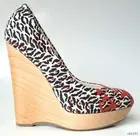 YSL Yves Saint Laurent Maryna poppy WEDGES platforms shoes 40 10 runway new $795