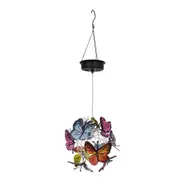 Solar Butterfly Ball Hanging Lights Outdoor Garden Pendant