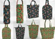 Roosters Reusable Fabric Gift Bags and/or Tote Bags (2 Colors Available)
