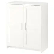 BRIMNES cabinet with doors, white, 78x95 cm