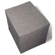 Absorbent Pads Spill Cleanup Universal Sorbents 15x19 Gray 100 Pack 19 Gal