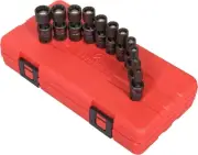 Sunex 1825 1/4-Inch Drive Magnetic Impact Socket Set 5mm - 15mm 11-Piece