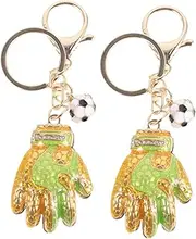 WOONEKY 2pcs Decorative Glove Shaped Keychain Lightweight Purse Chain Schoolbag Ring Unique Fashionable present for All Occasions for Keys Backpack Accessories