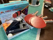 Sanung S405 Table Tennis Net and Post Set & Thickened Abco Paddles (4) & 6 Balls