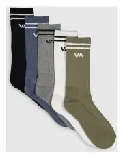 [RVCA] Union Socks 5 Pack in Multi