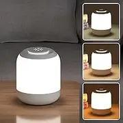LUTW Night Light, LED Touch Control Night Lamp, USB Rechargeable Dimmable Table Lamp for Bedside Bedroom Living Room Camping, 3 Modes and Stepless Dimming, Memory Function, White