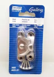 N325-381 National Window Sash Lock Crescent Type - Die-cast Zinc Satin Nickel