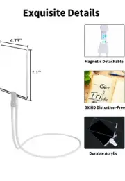 Hands Free Magnifying Glass for Reading, 3X Reading Magnifier Flexible Full Page