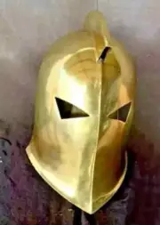 Helmet medieval close knight armor steel larp battle gauge 18ga warrior ready