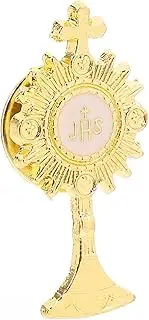 [Alipis] Gold Lapel Pin, First Communion Chalice Cross Brooch Ornament, Pin for Boys and Girls Religious Catholic Souvenirs