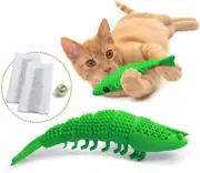 Cat Toothbrush Catnip Toy - Durable Hard Rubber - Cat Dental Care, Cat Interactive Toothbrush Chew Toy-YKY416