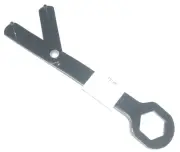 Forney Steel Spanner Wrench for Grinders Adjustable Spanner w 5/8-11 Hex Wrench