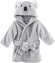 Hudson Baby Unisex Baby Plush Animal Face Bathrobe, Koala, 0-9 Months
