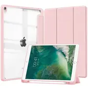 MCC iPad Air 3 10.5" 2019 Case Cover Clear Back Pencil Holder Apple Air3 [Pink]