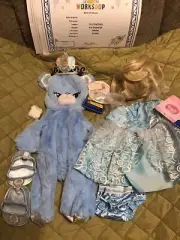 Build A Bear Limited Cinderella Princess NWT Unstuffed W/Outfit Shoes Wig NWT