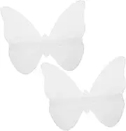 AKOOSY 2pcs Acrylic Record Storage Rack Record Album Wall Mount Butterfly Display Shelf Easy Install Home Decor
