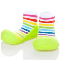 在飛比找ETMall東森購物網優惠-韓國Attipas快樂學步鞋-彩虹綠底