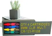 maxal Crayon Box - Wooden Case Organizer | Multifunctional Stationery Organizer, Creative, Includes 4 Crayons for The Lowliest Boot to The Saltiest Sergeant