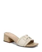 Sam Edelman Women's Waylon Square Toe Logo Block Heel Sandals