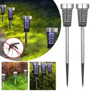 2 Pack Solar Outdoor Solar Powered LED Mosquito Light Lamp For Indoor And