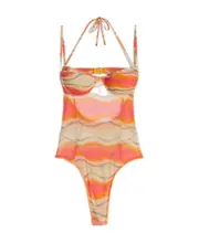 graphic-print mesh bodysuit FR32,FR44,FR34,FR38,FR40,FR42 Nude