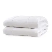 Royal Comfort Fitted Foam Cover Underlay Goose Mattress Topper 1000GSM - Double - White