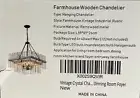 Crystal Chandelier Luxury Modern Chandelier Wood Rustic Farmhouse Chandelier