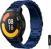 [KeeFos] 22 mm Bracelet Compatible with Xiaomi Watch S1/Xiaomi Watch S1 Active/Xiaomi Mi Watch, Stainless Steel Metal Classic Men & Women Replacement Strap for Amazfit GTR 4/GTR 3/3 Pro