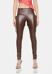 Cocoa What You Bargained For Lace Up Leggings