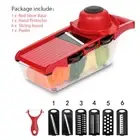 1Set Vegetable Chopper 6 Different Blade Peeler Potato Tomato Fruit Multi Slicer