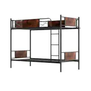 Costway Metal Bunk Bed Frame w/Guardrails Black