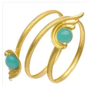 Rare Signed Susan Shaw Villa Artemis Aqua Wrap Bracelet New