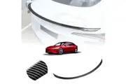 Sporty Carbon Fiber Style Spoiler for Tesla Model 3 Highland 2023-2025 Rear Trunk Wing Lip Tail Performance Upgrade