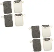 Baluue 2sets Bar Soap Saver Pouch Shower Soap Holder Bag Home Accessory Skin Care Exfoliator 4pcs*2