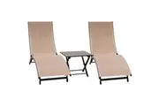 Vivere Coral Springs Chaise Lounge And Table 3 Piece Set
