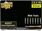 [GBOLE] Screen Replacement for MacBook Air A2337 M1 2020 Year EMC 3598 MGN63 MGN93 MGND3 MGN73 MGNA3 MGNE3 Retina 13.3" Full LCD Display Screen Complete Top Assembly 2560x1600 (Silver)