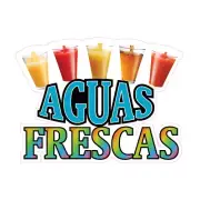 Food Truck Decals Aguas Frescas Restaurant & Food Concession Sign Blue