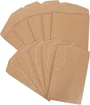 HOUDERCO Document Organizer Envelope Kraft Paper File Holder String Tie Closure A4 Size 10pcs Brown Kraft Paper Bag Office Supplies
